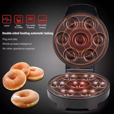 Máquina Para Hacer Gofres, Rosquillas Y Magdalenas, 3 En 1,