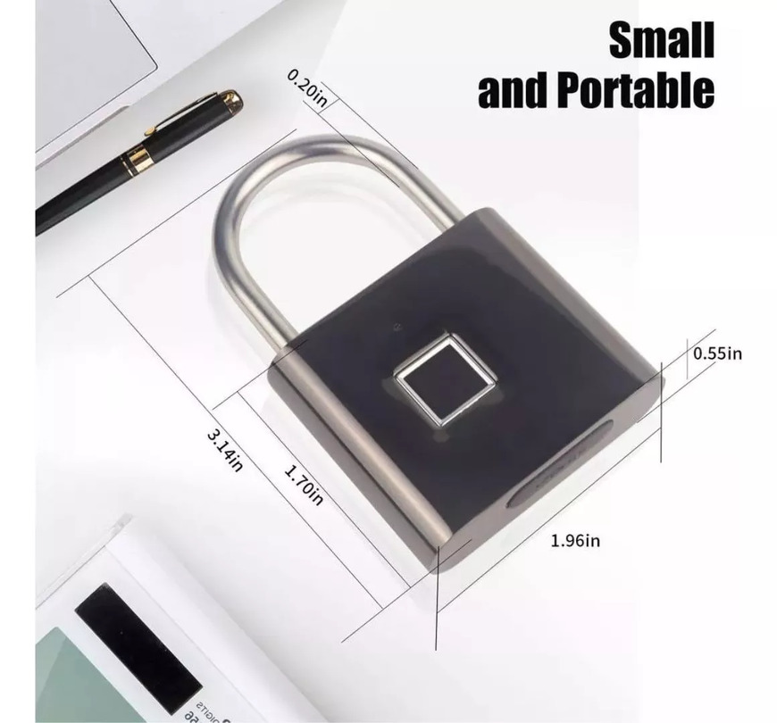 Candado de seguridad detector de huella digital waterproo