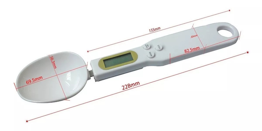 Cuchara Gramera Digital Medidora Pesa 500 Gramos Gr