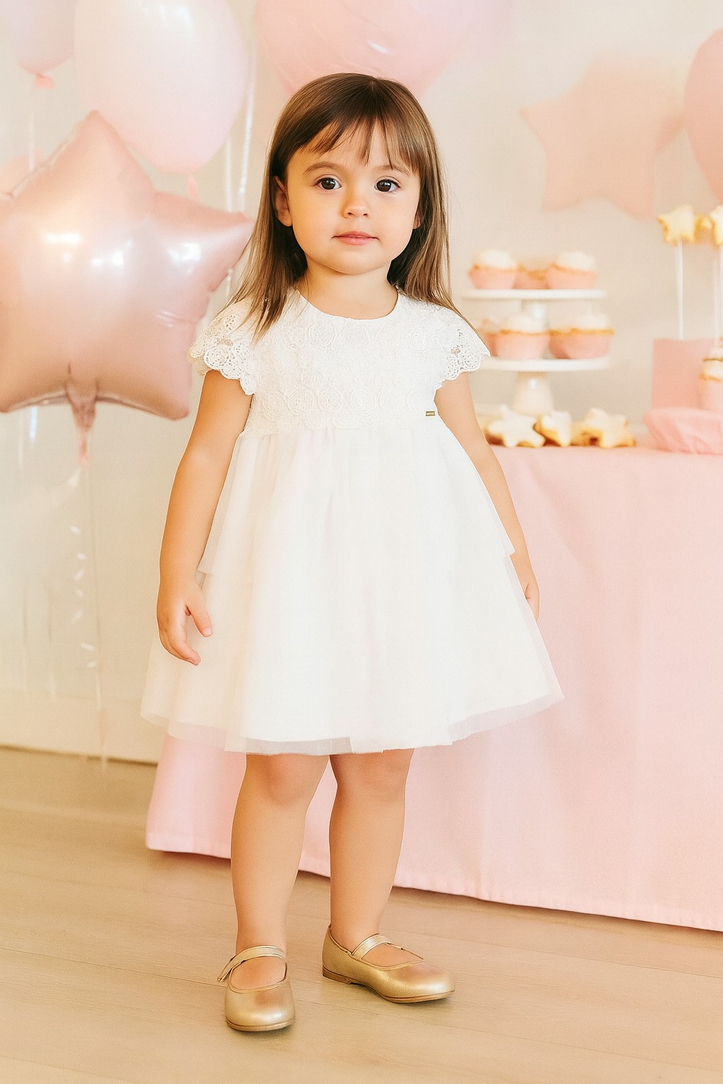 vestido  crudo niña - mayoral 