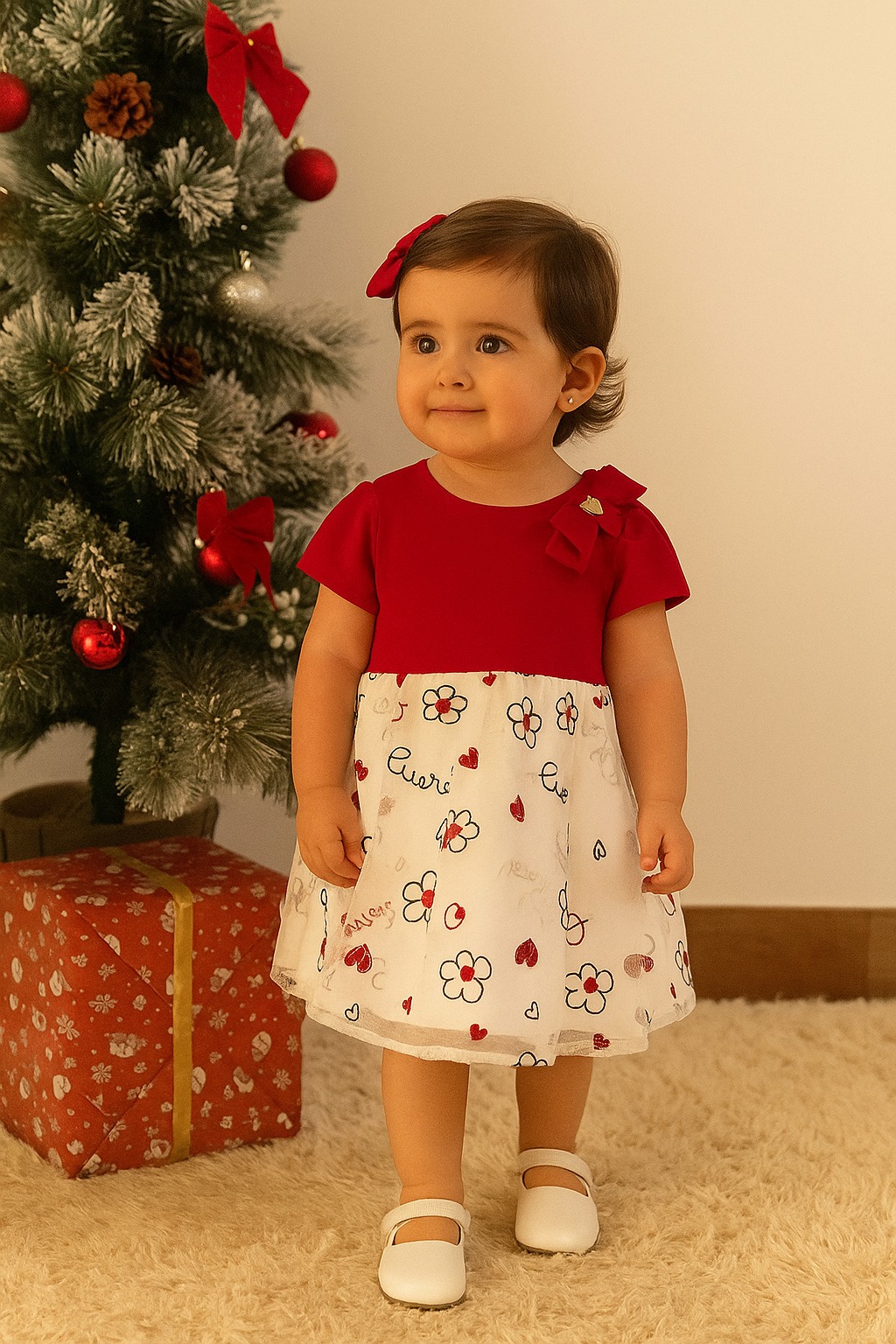 vestido rojo niña - mayoral 