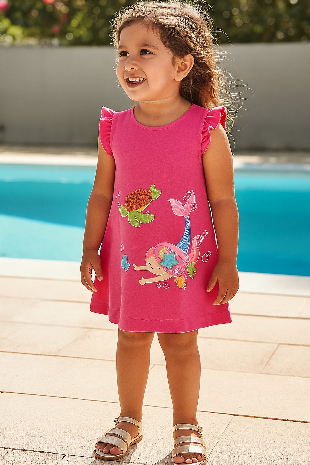 Polivestido niña fucsia - MAYORAL