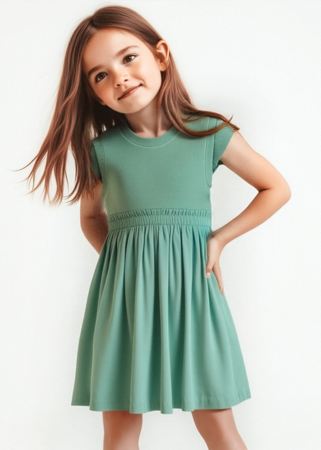 Vestido niña menta - MAYORAL