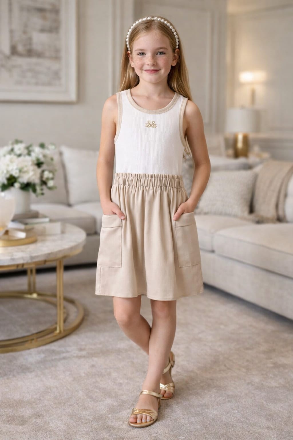 Vestido niña arena - MAYORAL 