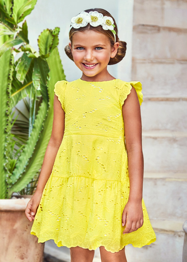 vestido amarillo niña - mayoral 