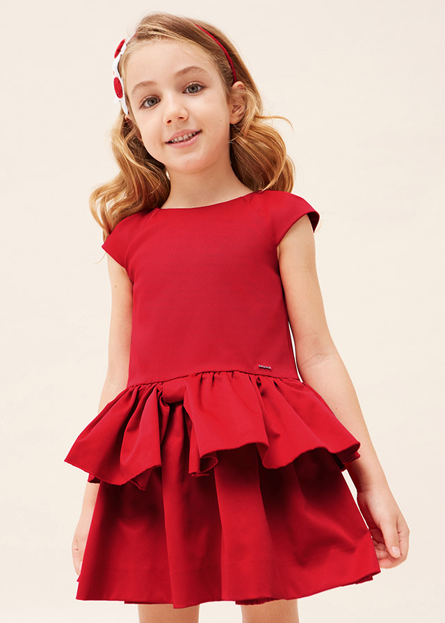 vestido rojo niña - mayoral 