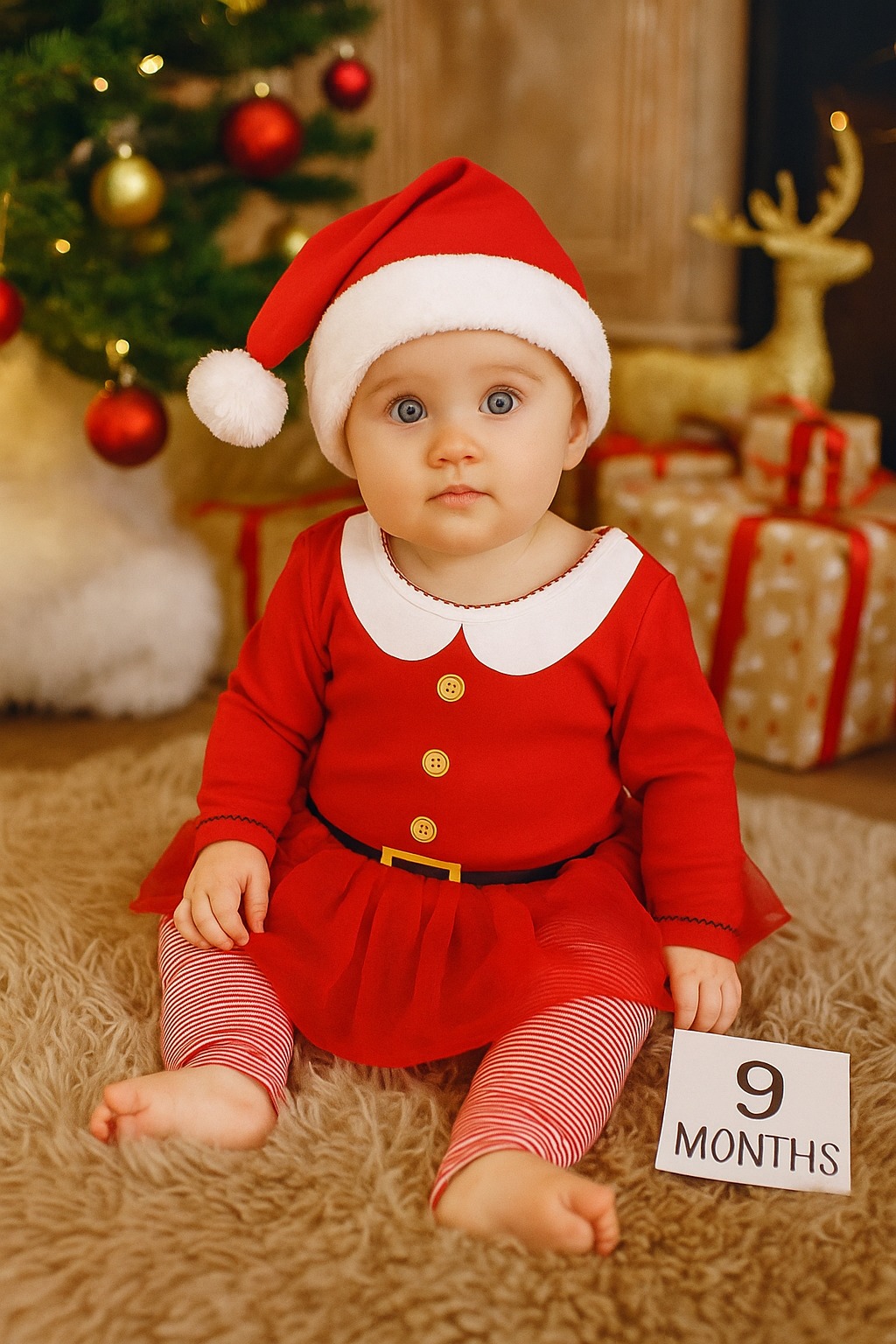 Conjunto niña navideño 